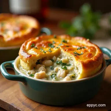 FlakyTopped Chicken Pot Pie with Rotisserie Shortcut Recipe Card