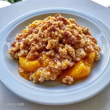 Peach Crisp for 8 Servings: Baked