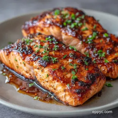 Fast Prep Glazed Salmon in 17 Minutes Recipe Card