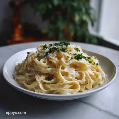 How To Make Fettuccine Alfredo: Velvety Sauce Recipe Card