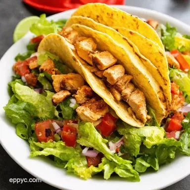 Fiesta Chicken Taco Salad Recipe Easy TexMex Delight Recipe Card