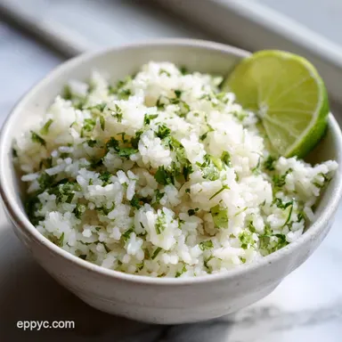 Cilantro Lime Rice for 4 Servings | Fluffy Recipe Card