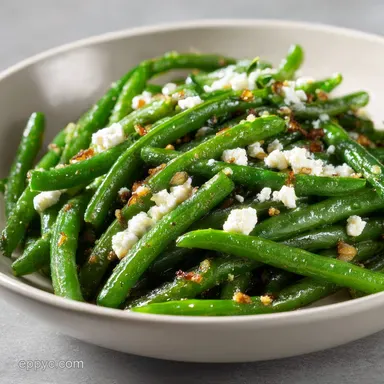 Fresh Green Bean Salad with Feta Cheese in 15 Minutes Recipe Card
