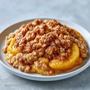 Frozen Peach Crisp Recipe with Oats Recipe Card