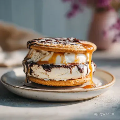 Ice Cream Sandwich: Fudgy Cookie, 12 Servings Recipe Card