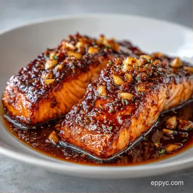 Garlic Brown Sugar Salmon in 25 Minutes Recipe Card