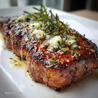 Steak Dinner Idea with Garlic Butter in 20 Minutes Recipe Card