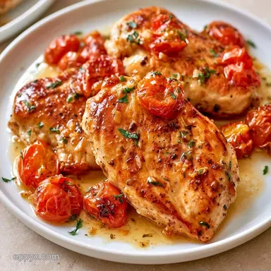 Garlic Butter Tomato Chicken in 20 Minutes