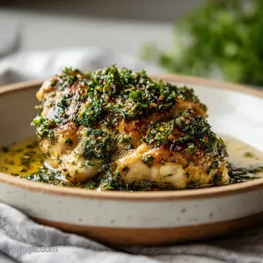 Chicken Crockpot Recipe with Garlic and Herbs for 6 Servings Recipe Card