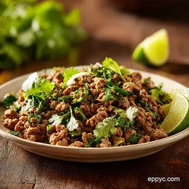 Ground Beef Recipe with Garlic and Herbs in 20 Mins Recipe Card