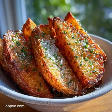Garlic Parmesan Potato Wedges for 4 Servings