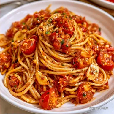 Garlic Roma Tomato Pasta for 4 Servings