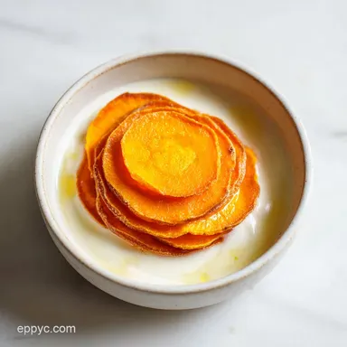 Garlic Scalloped Sweet Potatoes: Velvety Recipe Card