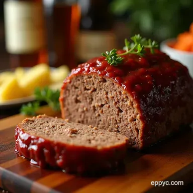 The Best Juicy Meatloaf Recipe with Tangy Glaze Recipe Card