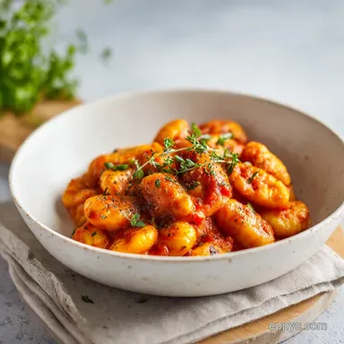 Gnocchi Pomodoro Recipe for 4 Servings Recipe Card