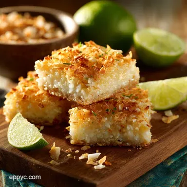 Toasted Coconut: Zesty Lime Fiesta Bars with Golden Flakes