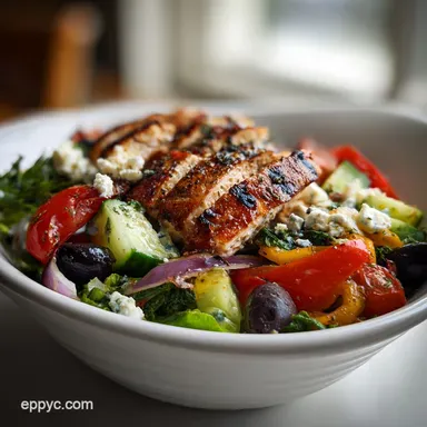 Greek Salad With Chicken for 4 Servings