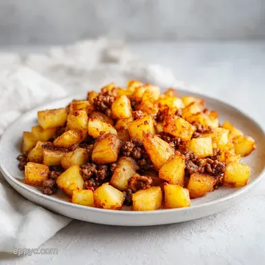Ground Beef and Potatoes in 35 Minutes Recipe Card