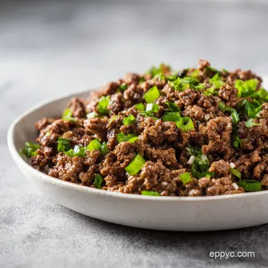 Recipe with Ground Beef and Garlic: 15 Min Recipe Card