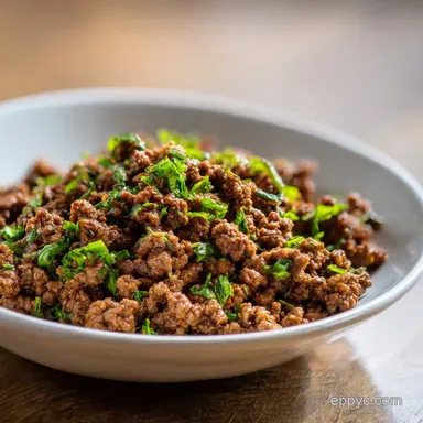 Recipe with Ground Beef and Garlic: 15 Min
