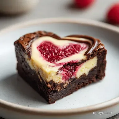 Heart Brownie Cheesecake Swirl in 55 Minutes Recipe Card