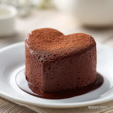 Heart Shaped Chocolate Cake for 4 Servings