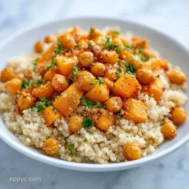 Quinoa Bowl with Roasted Chickpeas Recipe Card