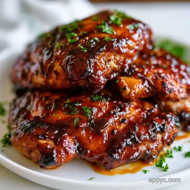 Honey BBQ Crockpot Chicken: Sticky