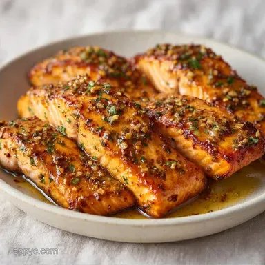 Honey Garlic Foil Salmon for 4 Servings