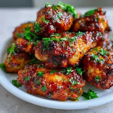 Hot Honey Wings in 55 Minutes Recipe Card