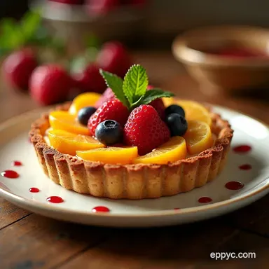 JewelTopped Fruit Tart Cake A Showstopping Dessert Recipe Card