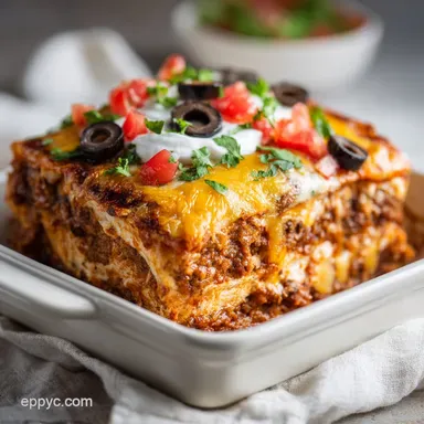 Layered Chicken Enchilada Casserole Baked in 45 Minutes