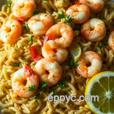 Lemon Garlic Shrimp & Orzo: Quick Cooked Shrimp Recipes! Recipe Card