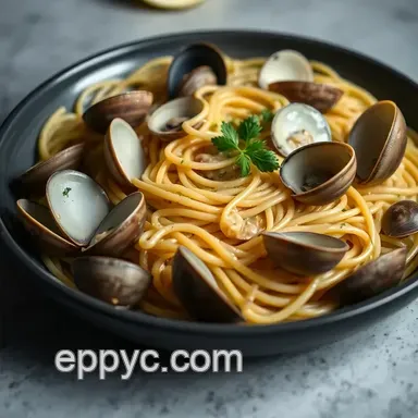 Linguine with Clams: My Quick & Easy Taste of Italy! Recipe Card