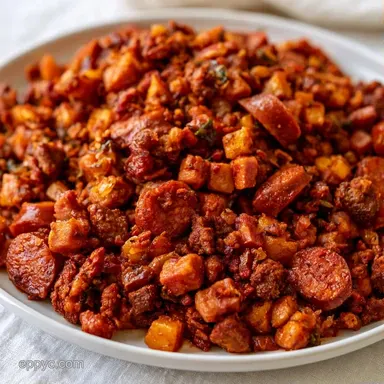 Meat Discada for 6 Servings Recipe Card