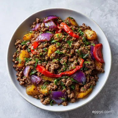 Mediterranean Ground Beef Stir Fry in 20 Mins