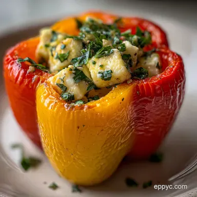 Mouthwatering Mediterranean Stuffed Mini Pepper with Feta and Herbs Ready in 30 Min Recipe Card