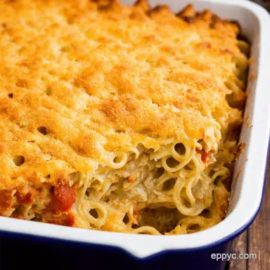 Million Dollar Spaghetti Casserole Easy Pasta Bake Recipe Card