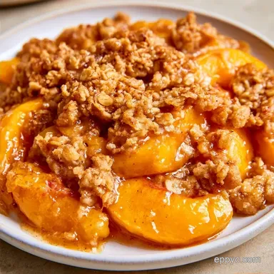 Old Fashioned Peach Crumble with Oats