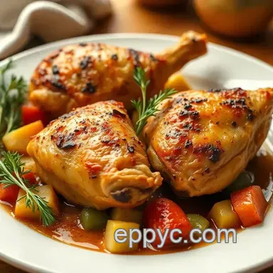 Easy Crispy Oven-Baked Chicken Thighs with Vegetables: A Comforting Dinner