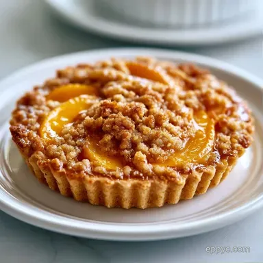 Peach Crumb Pie for 8 Servings Recipe Card