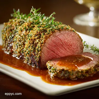 Beef Loin Roast Recipe: Perfect Herb-Crusted Loin with Jus Recipe Card