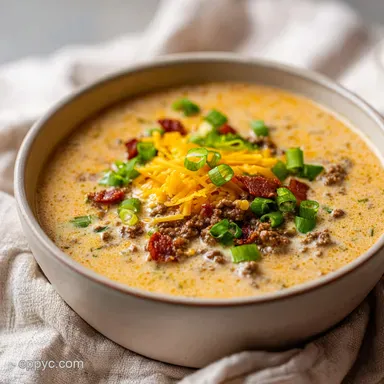 Pioneer Woman Cheeseburger Soup Recipe: Creamy Chowder in 45 Minutes Recipe Card