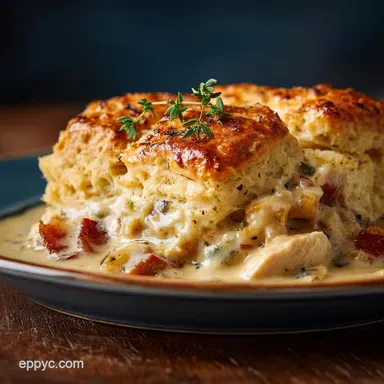 Chicken Recipes Pioneer Woman Style: Creamy Biscuit Casserole Recipe Card