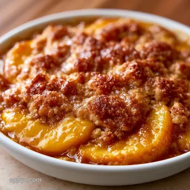 Quick Peach Crisp Recipe for 8 Servings