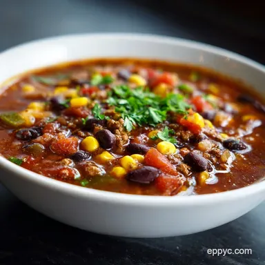 Taco Soup Recipe in 30 Minutes Recipe Card