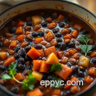 Rich & Hearty Black Bean Chili Recipe: A Cozy Family Favorite Recipe Card