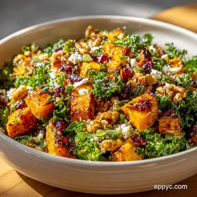 Fall Salad Recipe with Roasted Butternut in 40 Min Recipe Card