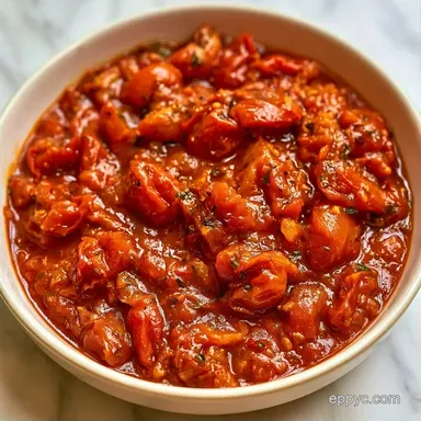Roasted Roma Tomato Sauce in 50 Minutes Recipe Card