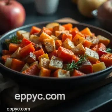 Winter Salad Ideas: Roasted Root Veg & Apple Delight Recipe Card